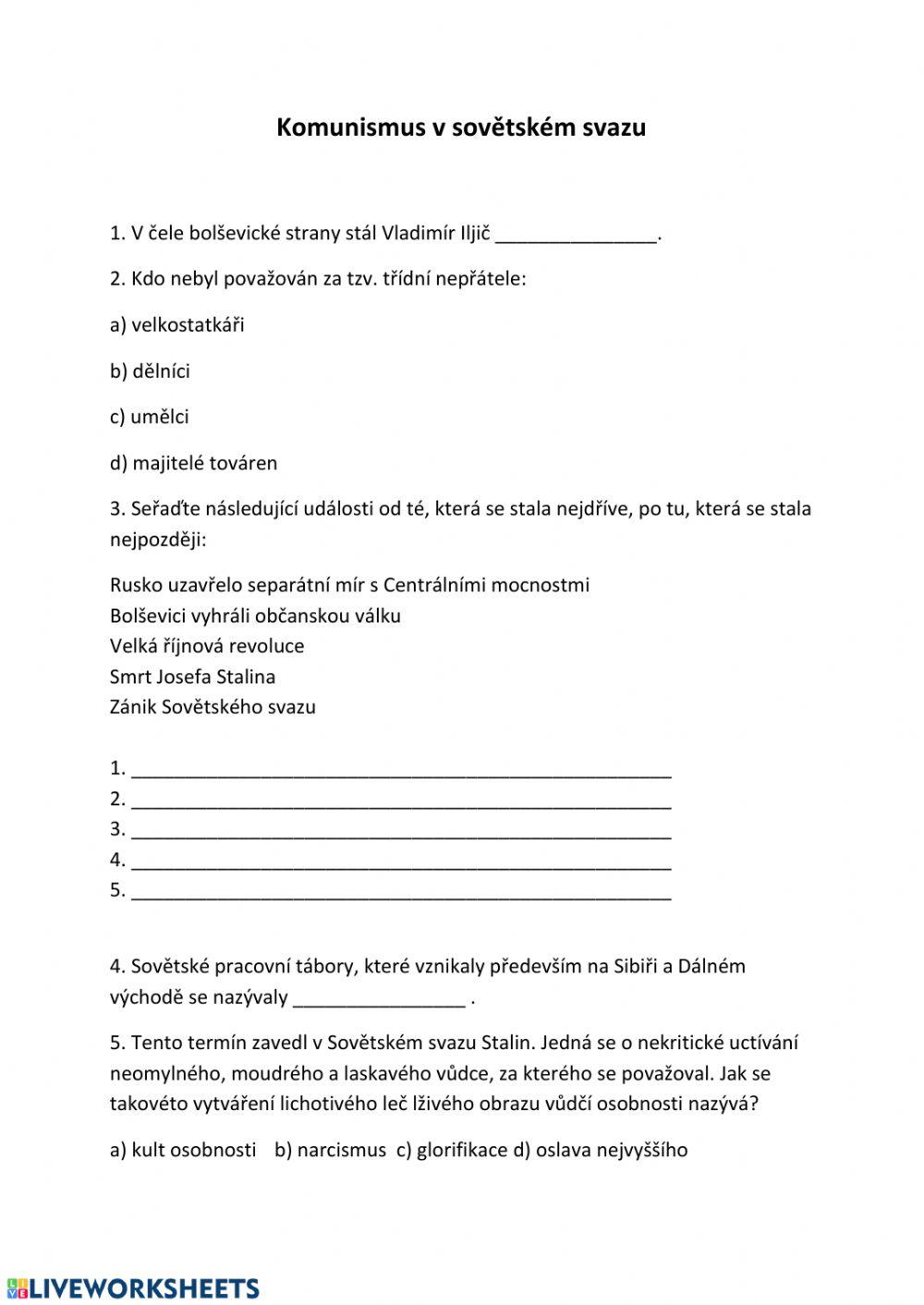 Komunismus v Sovětském svazu