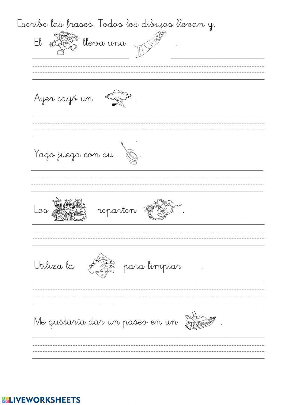 Escribir frases Escribir frases