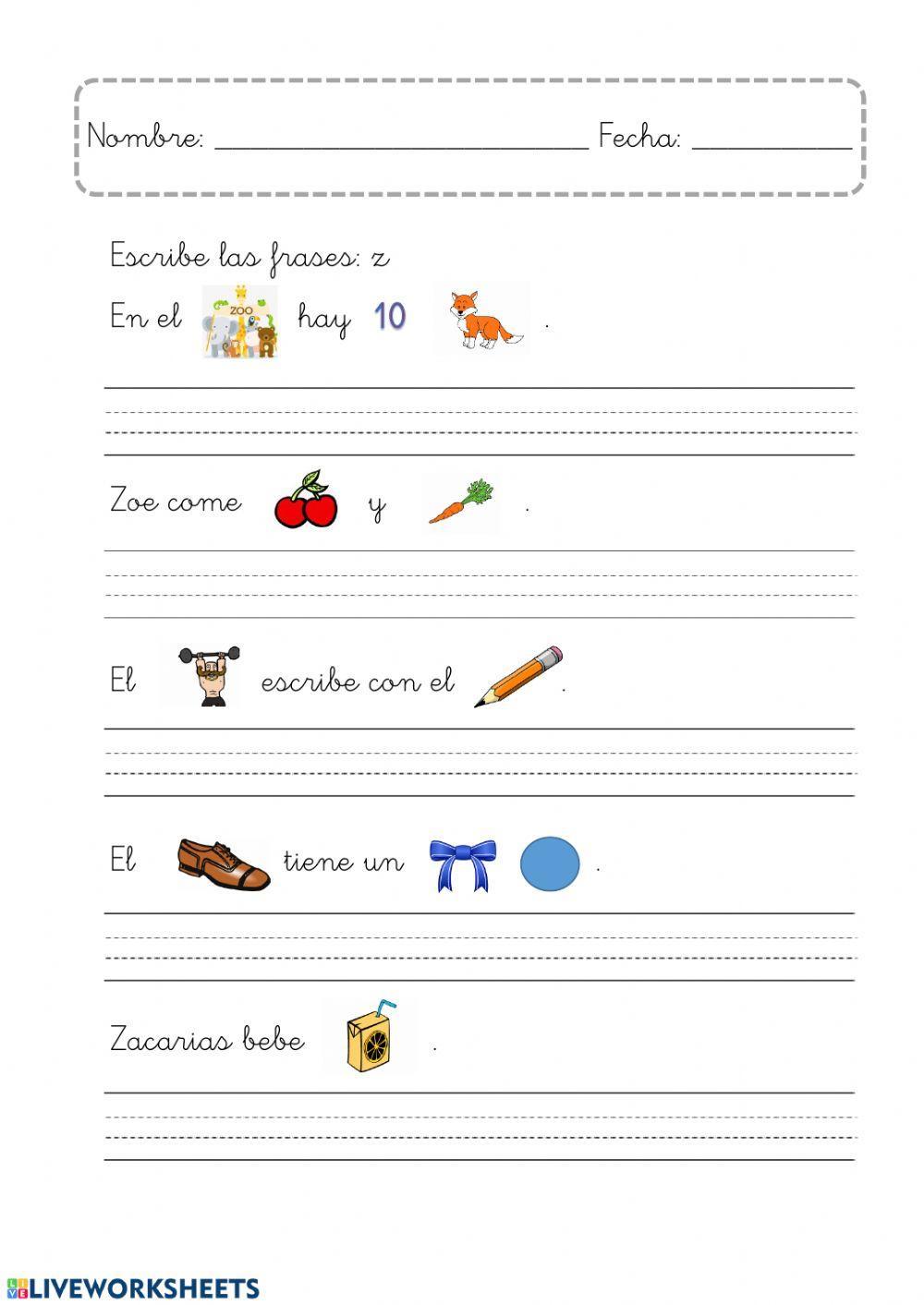 Escribir frases Escribir frases