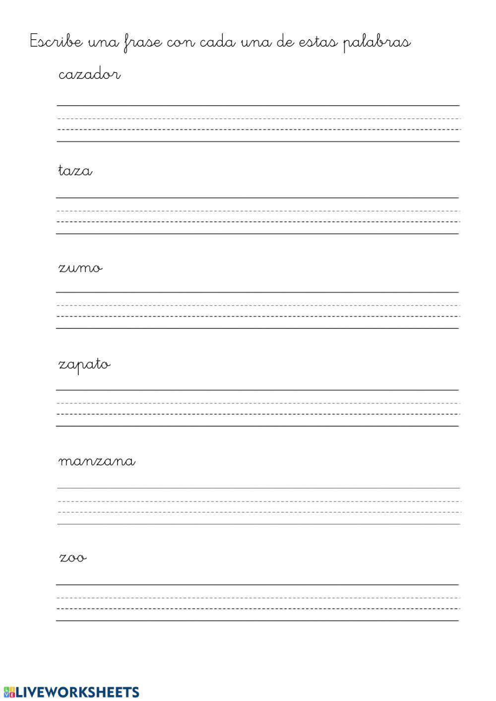Escribir frases Escribir frases