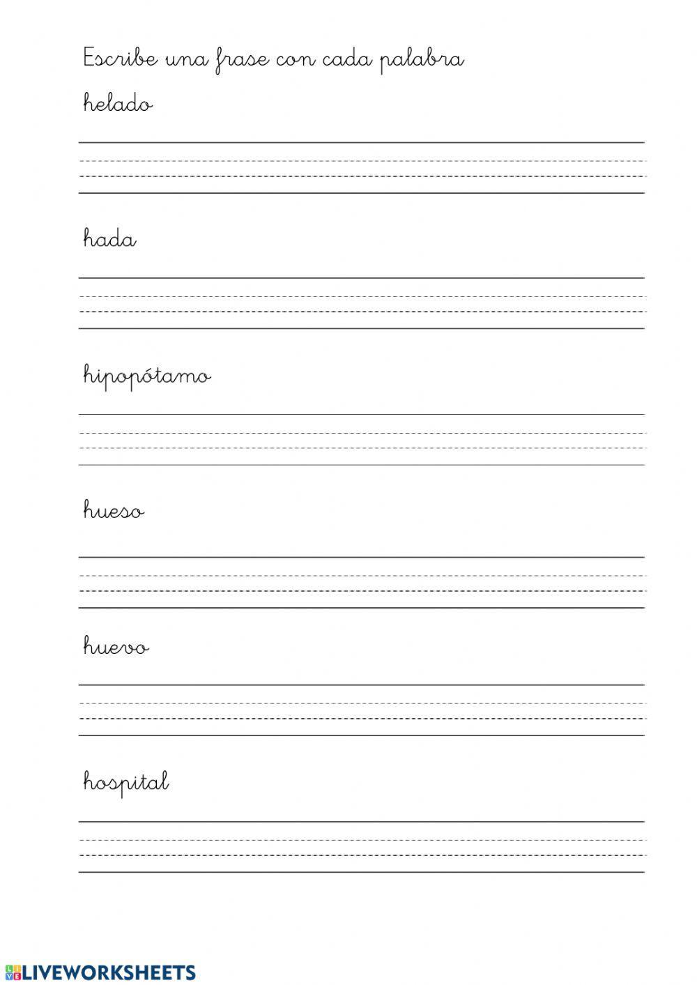 Escribir frases Escribir frases