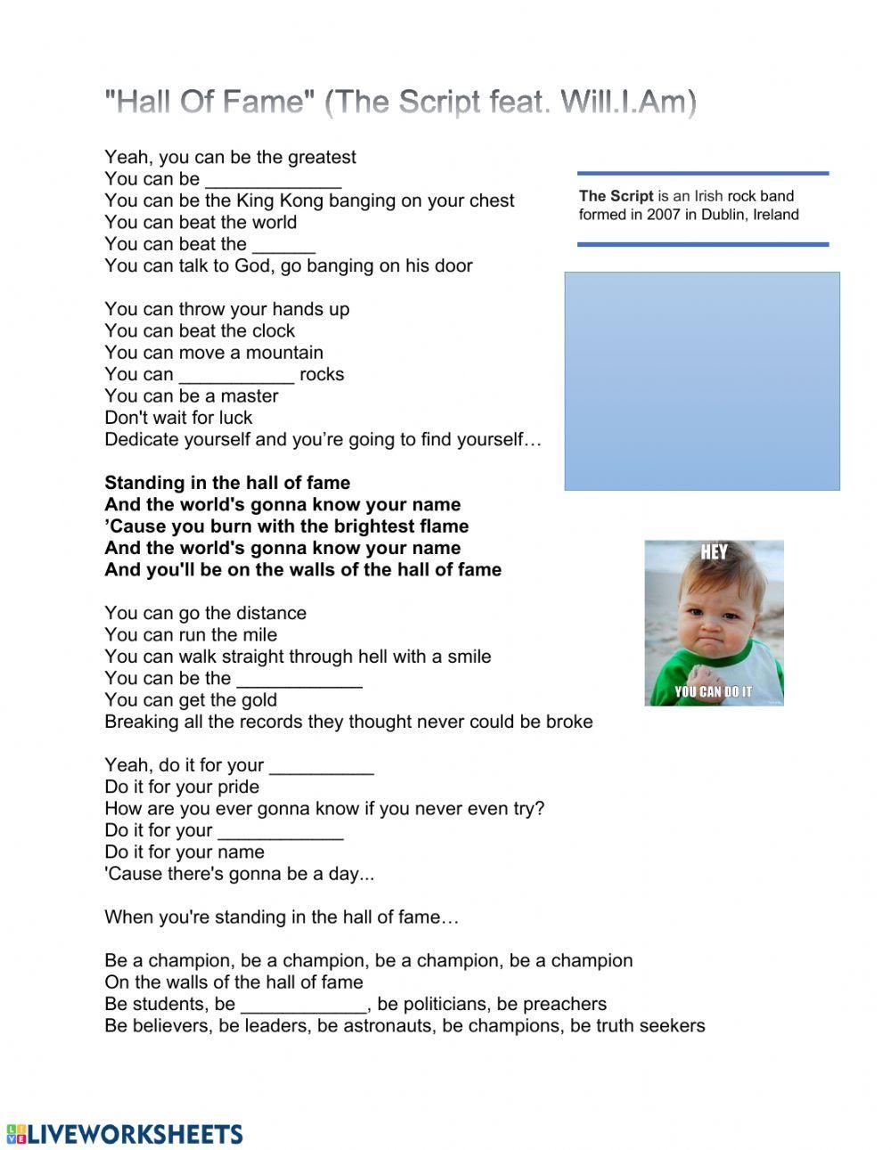 Hall of Fame - The Script ft. will.i.am