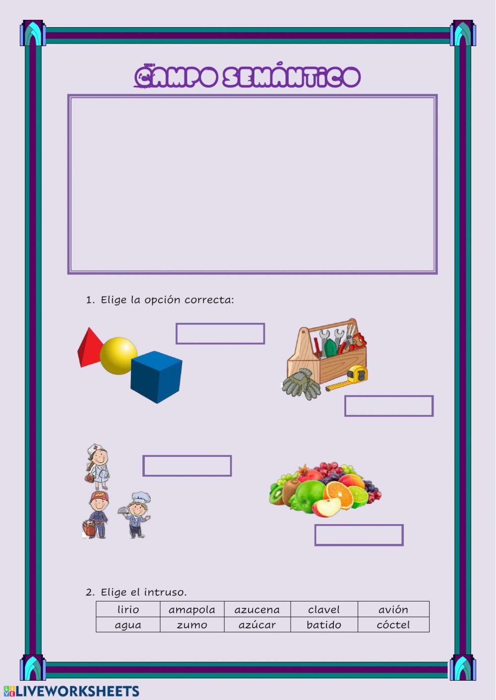 Campo semántico y familia de palabras