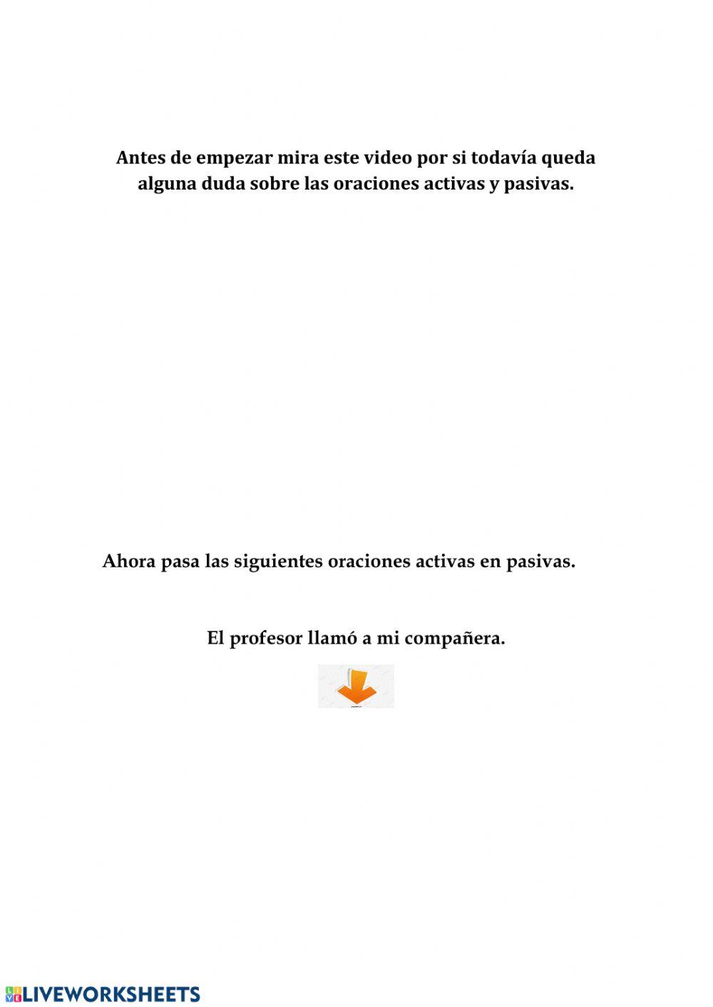 Oraciones activas-pasivas y simples-compuestas