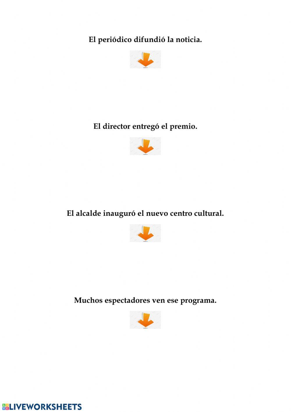 Oraciones activas-pasivas y simples-compuestas