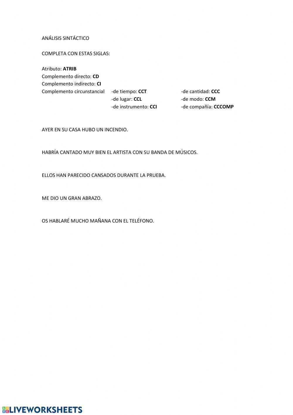 Análisis sintáctico