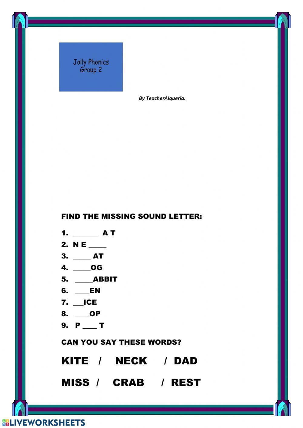 Jolly phonics group 2