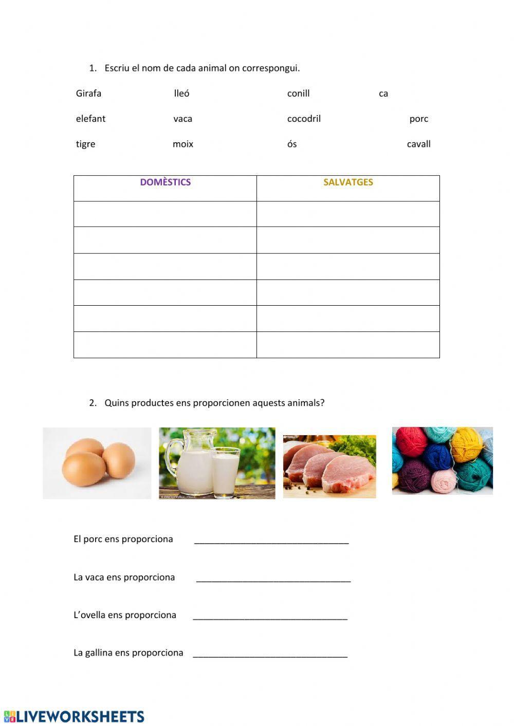 Animals salvatges i domèstics