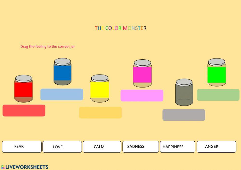 Color monster drag and drop