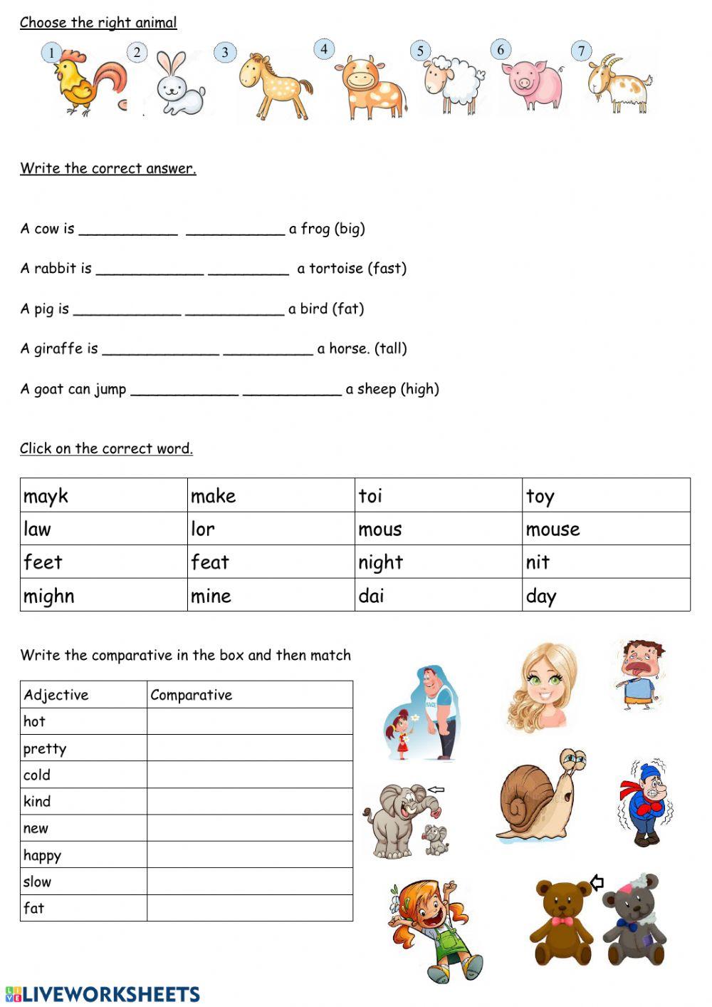 Evaluation comparatives and phonics