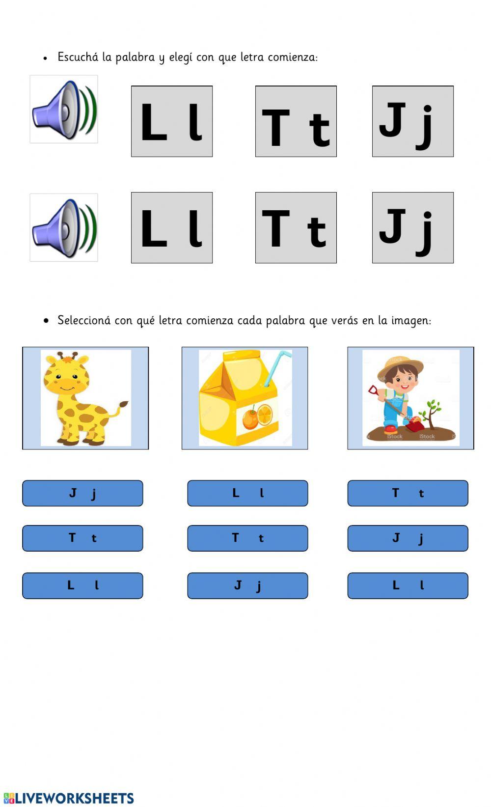 Presentación letra J