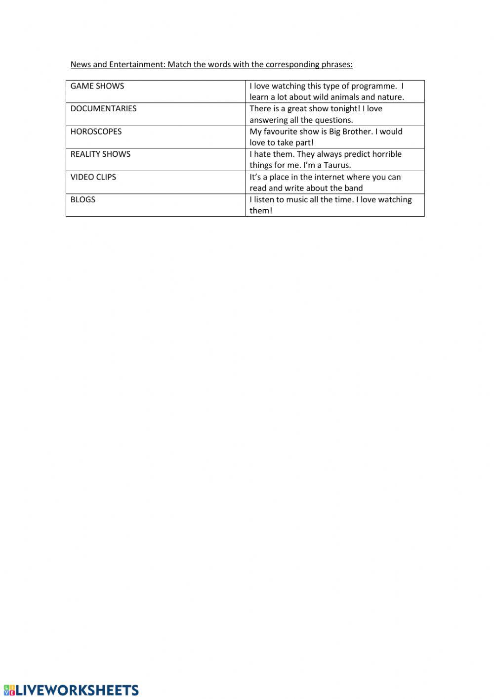 News and Entertainment