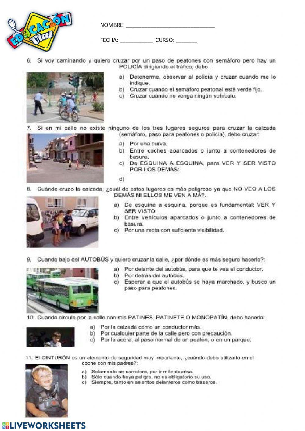 Test Educación Vial