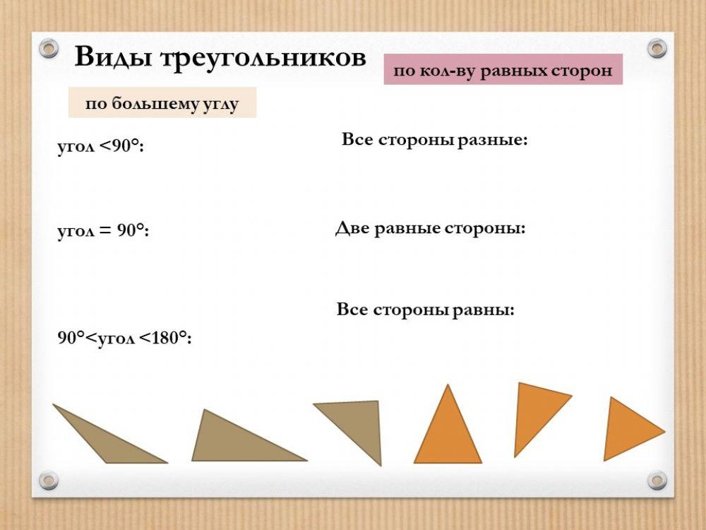 Виды треугольников 2