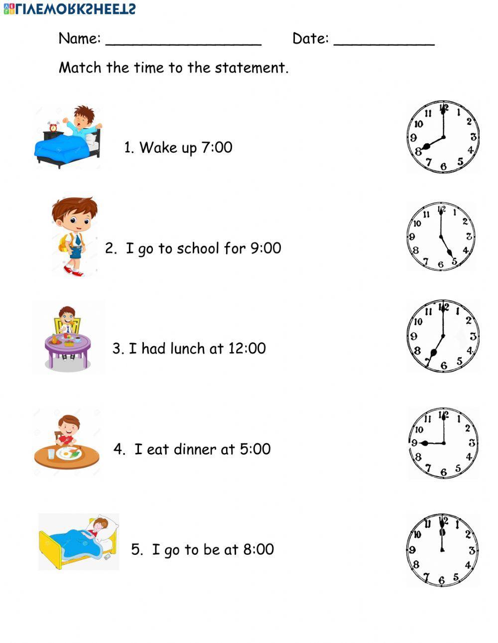 Time fill in the hand of the clock