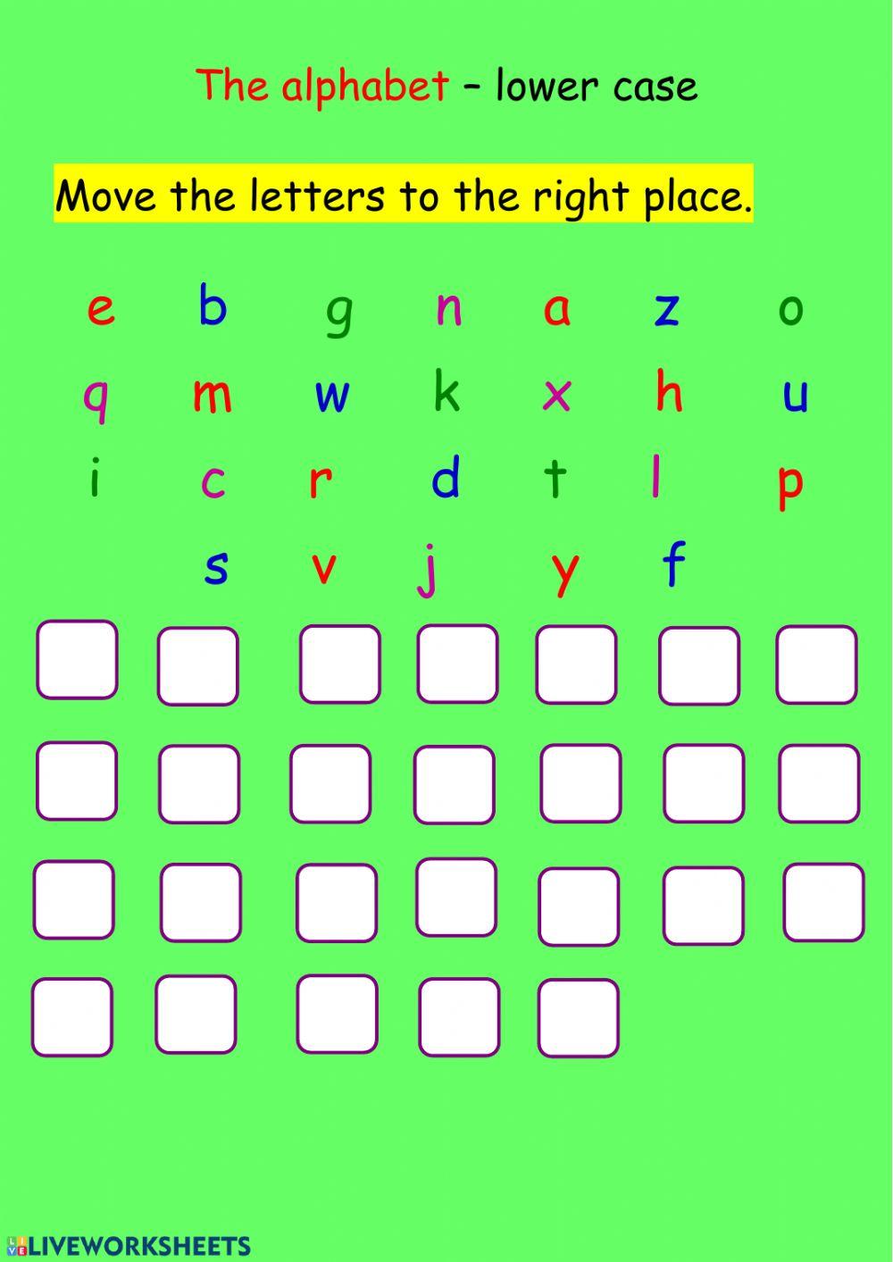 Alphabet sort lower case Alphabet sort lower case