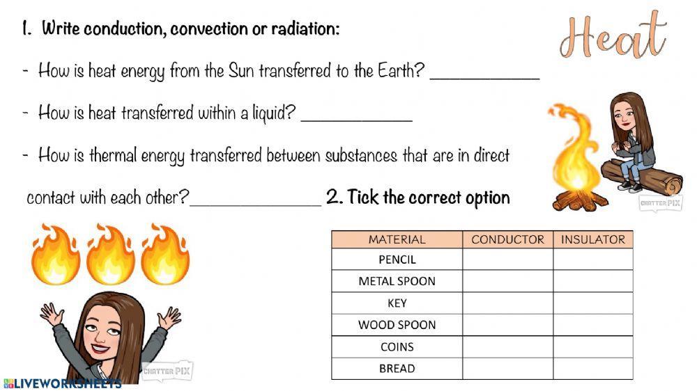 Heat - conductors and insulators