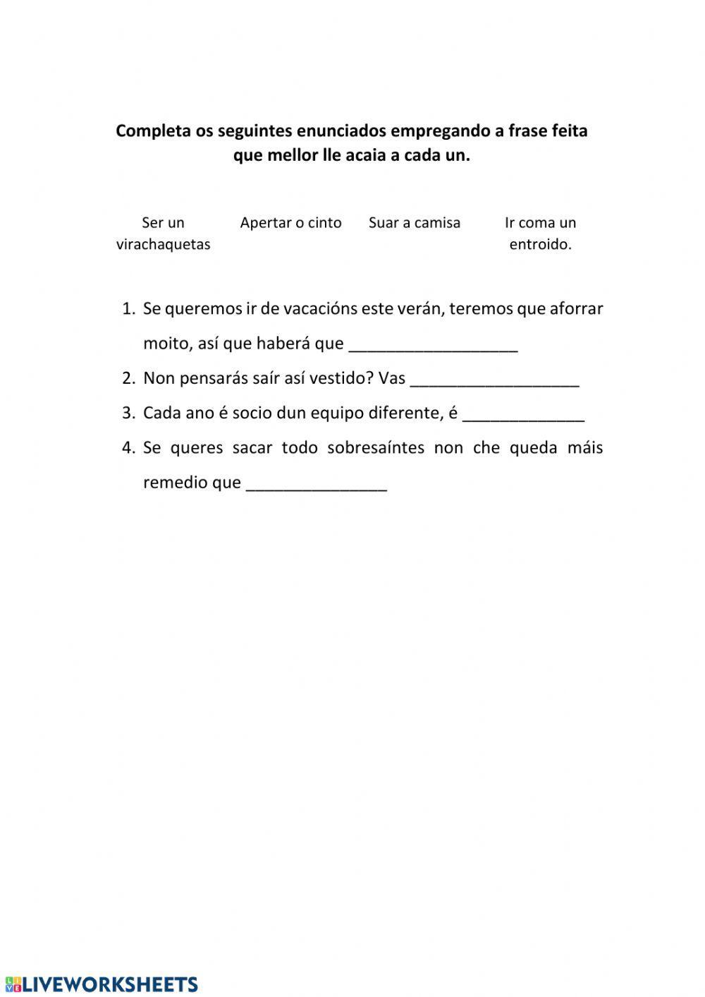 Vocabulario da vestimenta