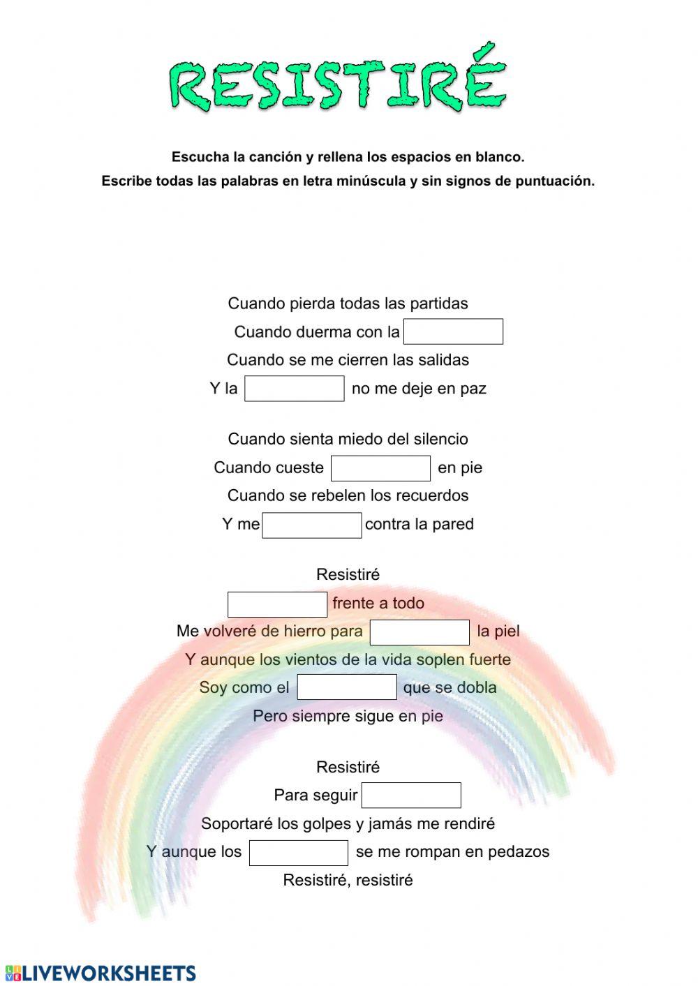 Comprensión oral - Resistiré Comprensión oral - Resistiré