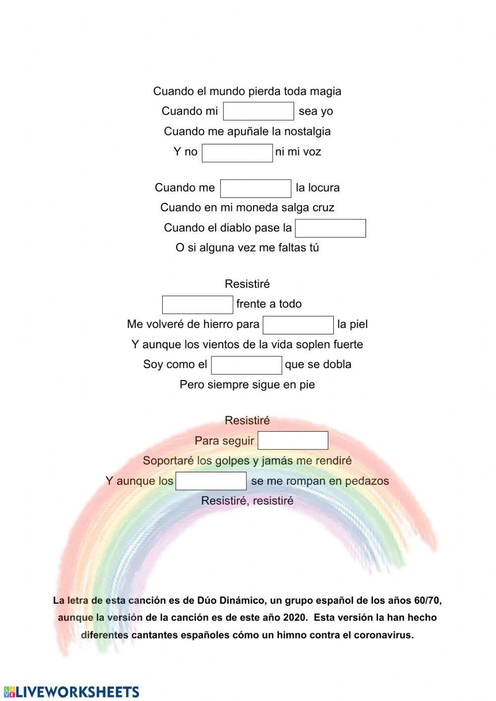 Comprensión oral - Resistiré Comprensión oral - Resistiré