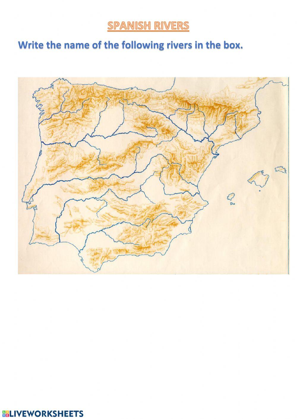 04.SOCIAL SCIENCE.SPANISH RIVERS worksheet | Live Worksheets