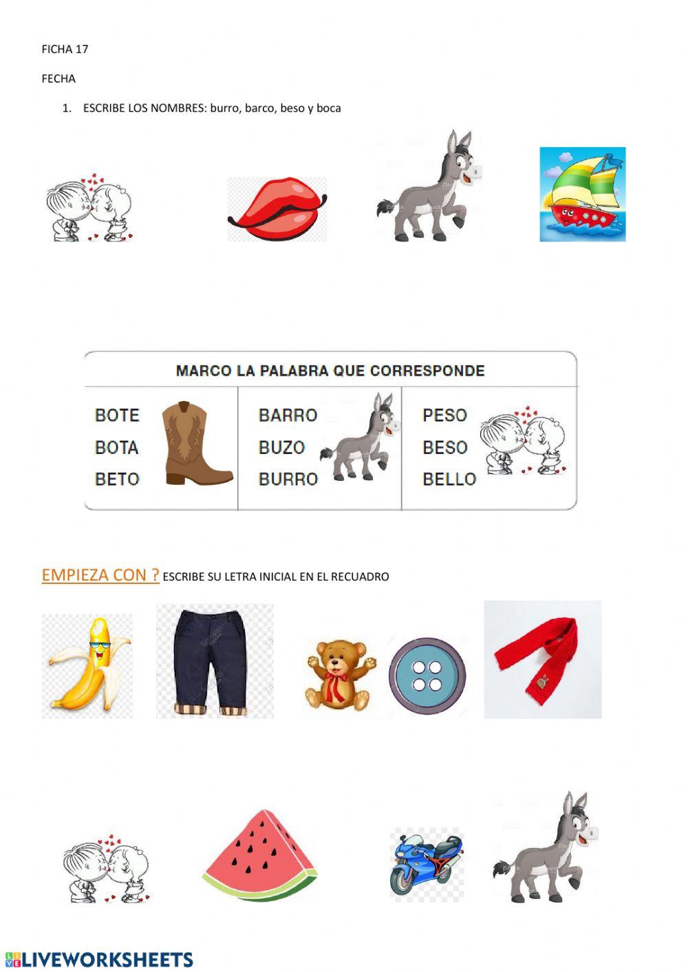 Alfabetizacion 17.1 Sonido b