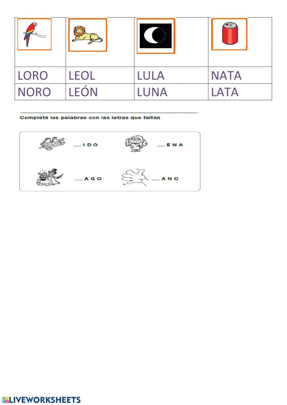 Alfabetizacion 20.1 Sonidos n-l
