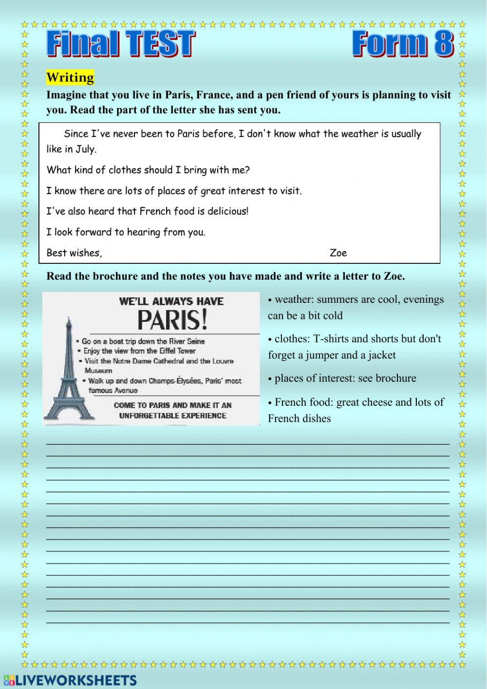 To the top 3b Writing