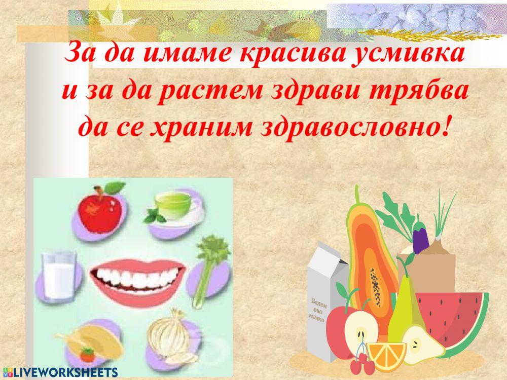 Зъби и здравословно хранене