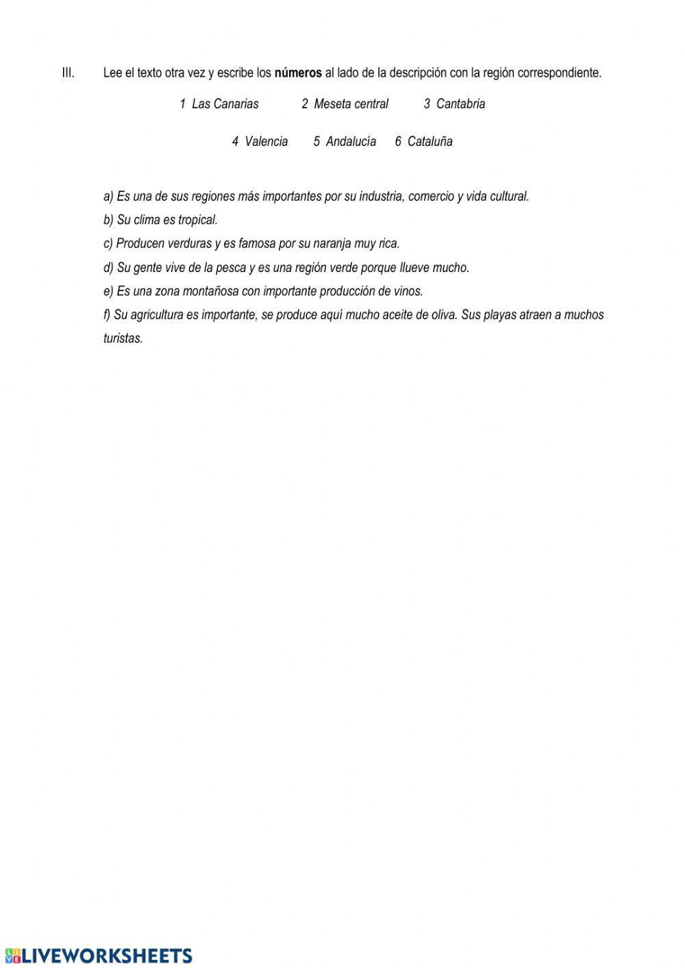 Las regiones en España