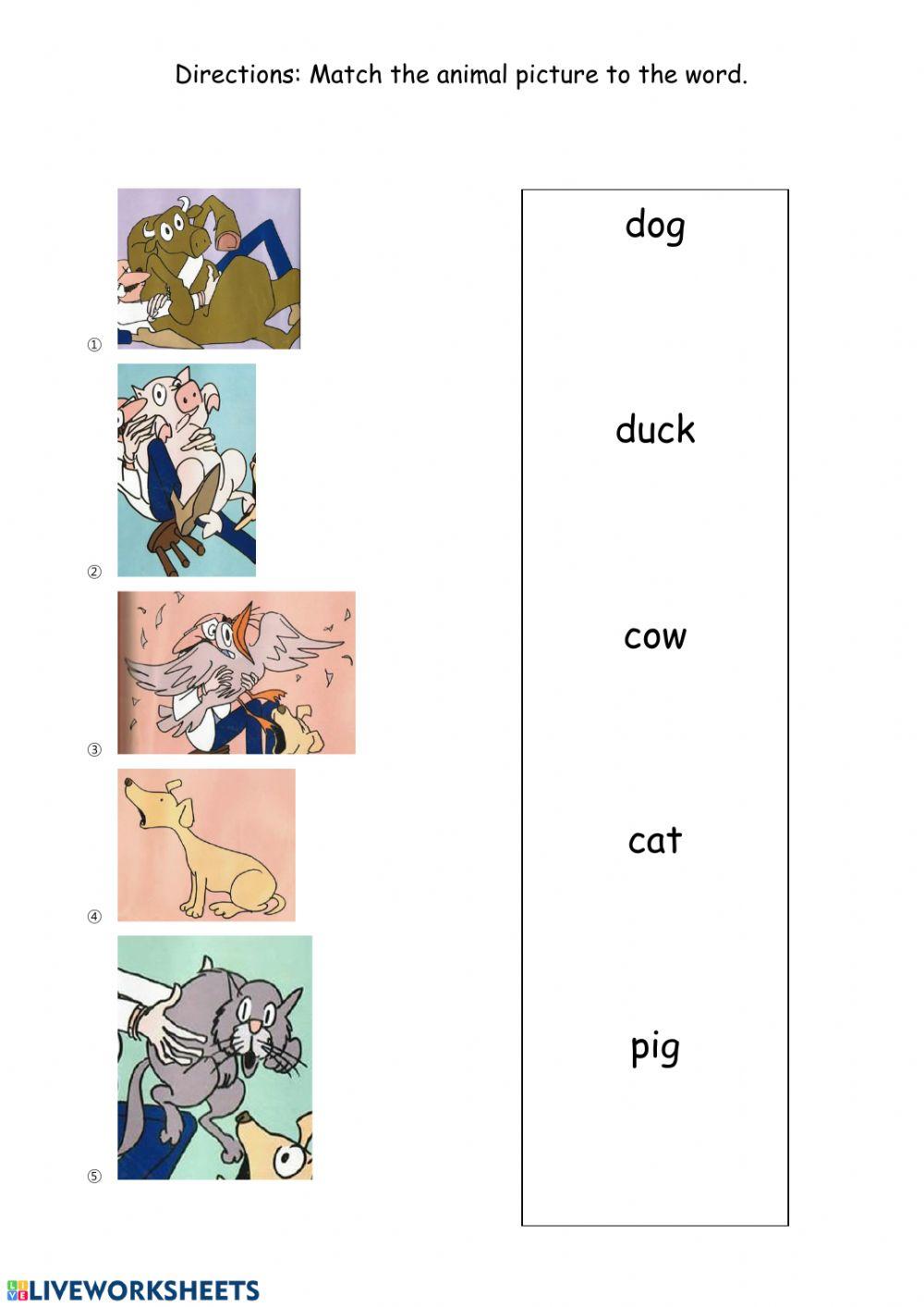 Bark George Animals worksheet | Live Worksheets