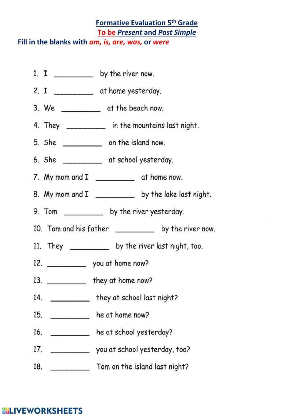 To be -Present-Past Tenses To be -Present-Past Tenses
