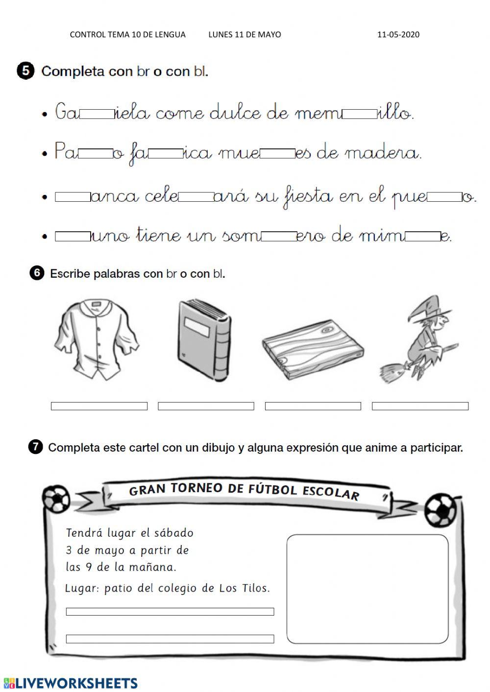 Control tema 10 de lengua