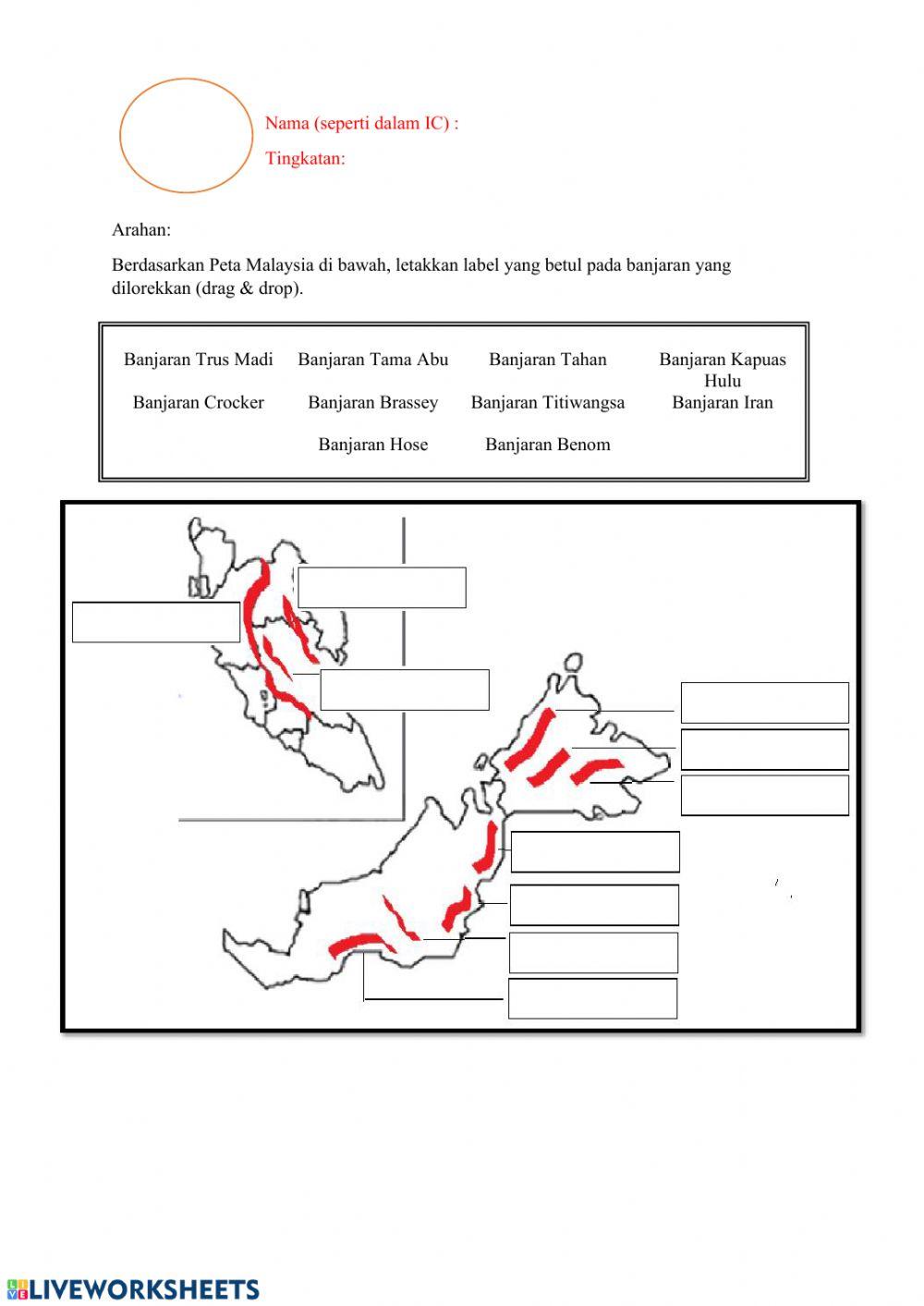 Kuiz Banjaran Gunung di Malaysia