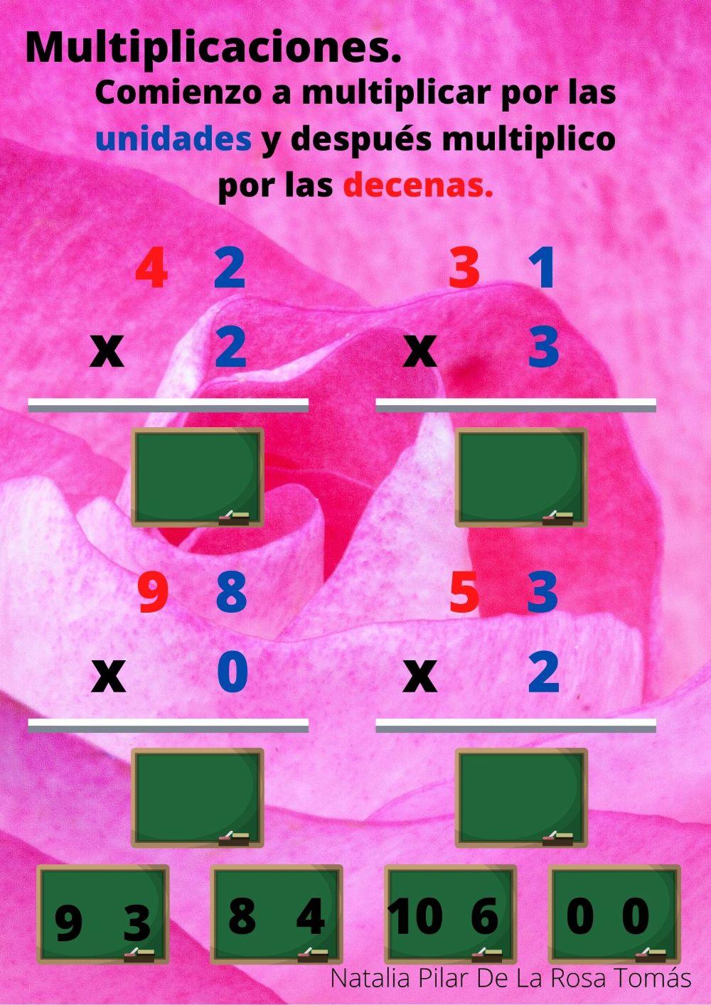 Multiplicar por 2 cifras.