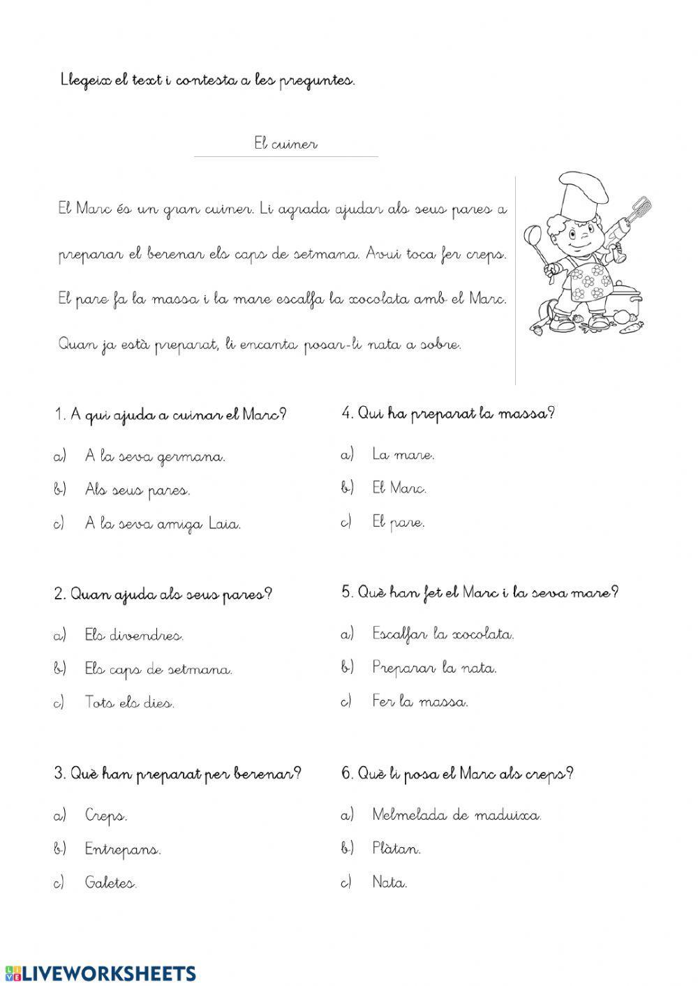 Comprensió lectora català