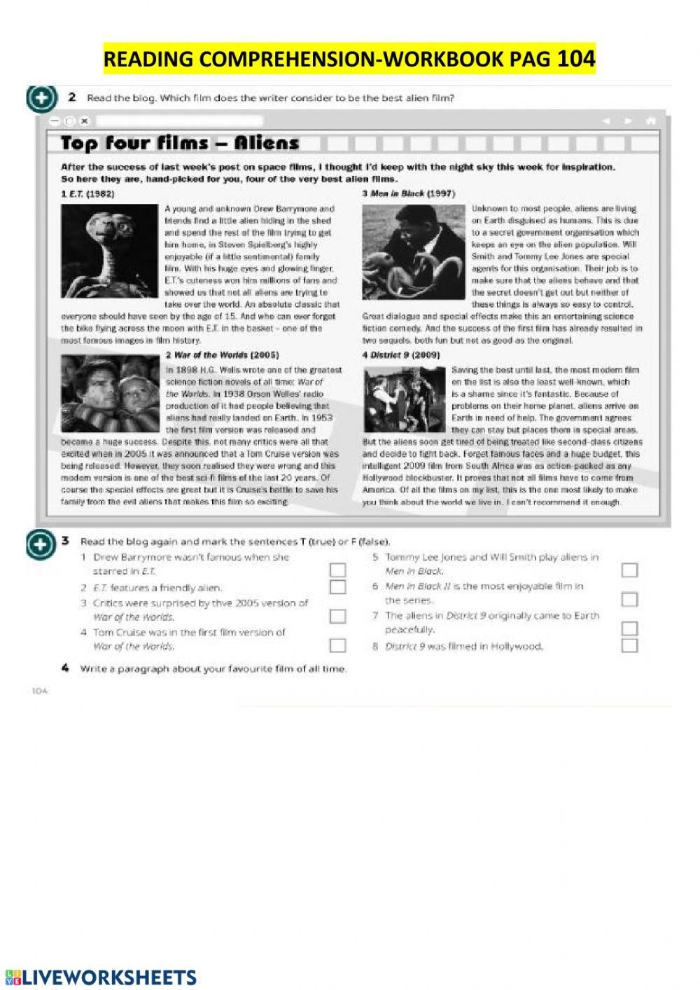 Reading comprehension