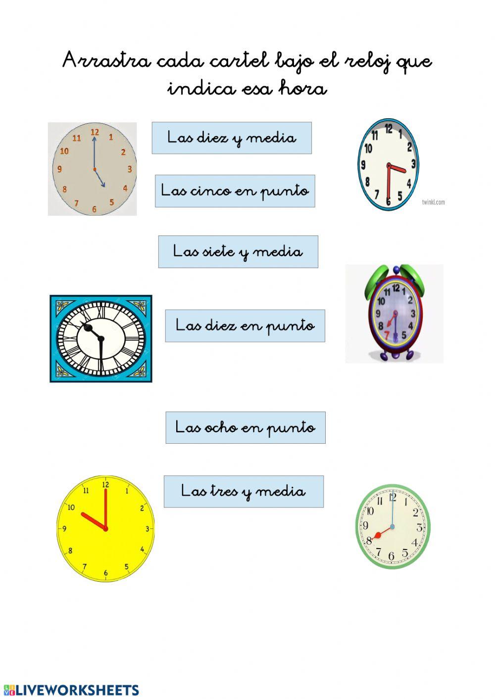 Las horas en punto y media Las horas en punto y media