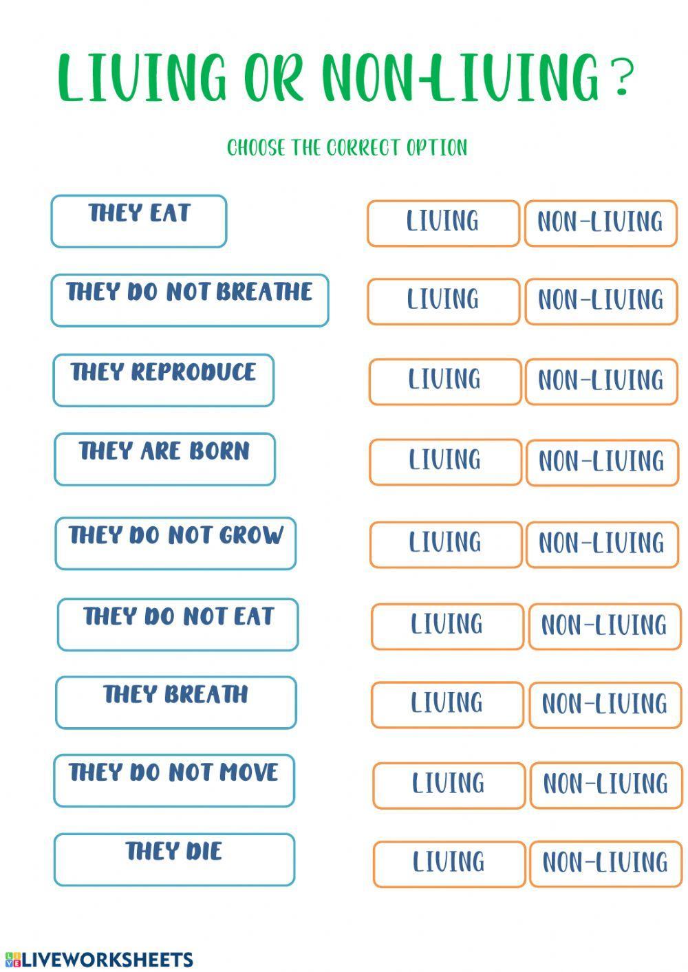 Living and non-living things