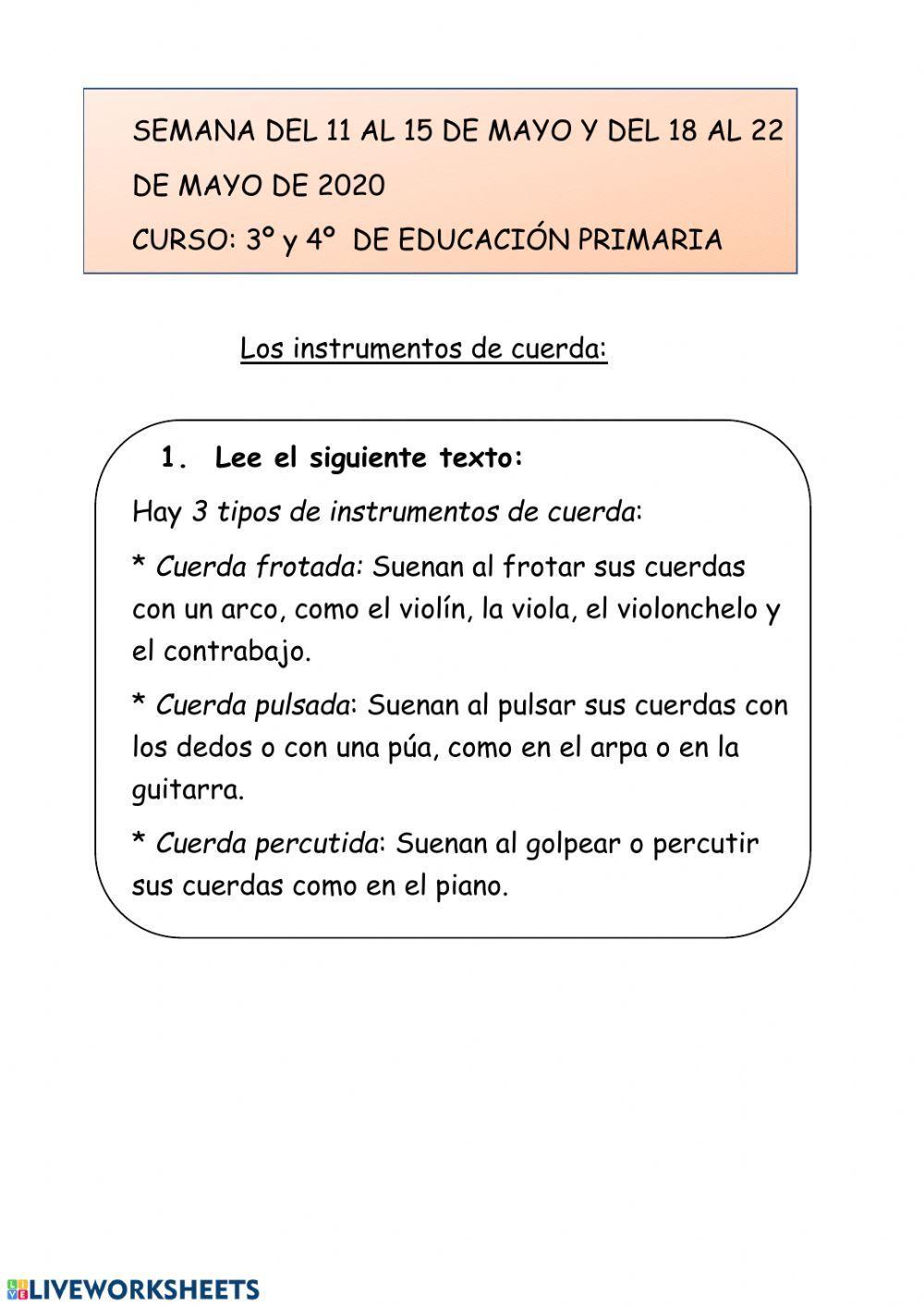 Los instrumentos de cuerda