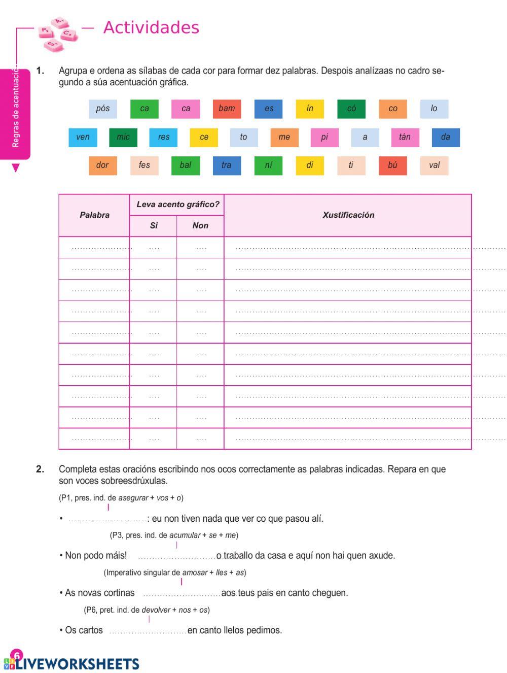 Repaso de acentuación