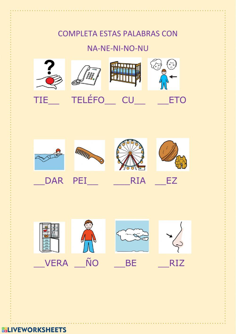 Completa con NA-NE-NI-NO-NU 2