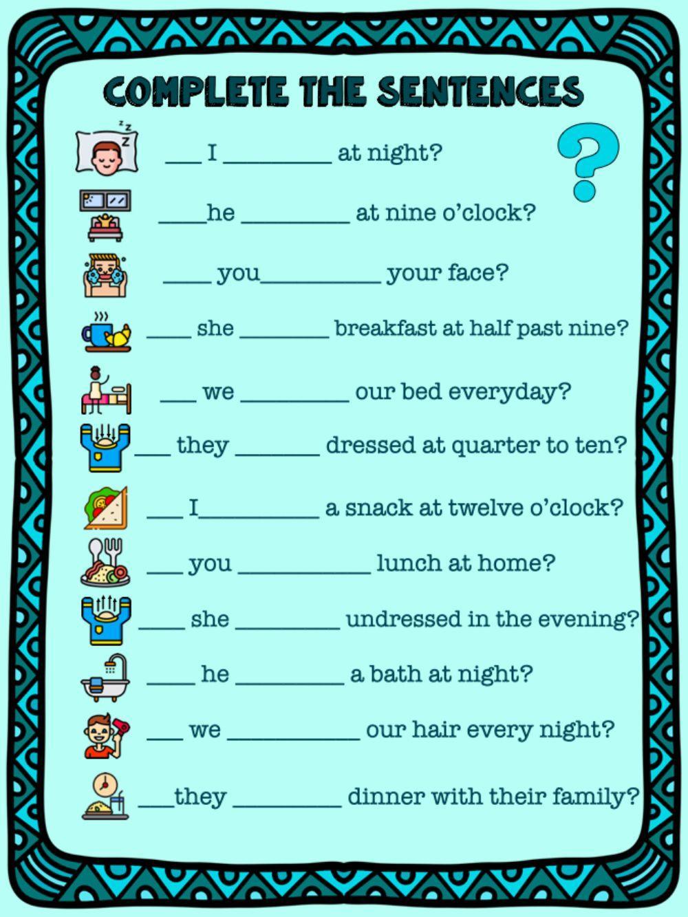 daily-routines-online-exercise-for-primaria-live-worksheets