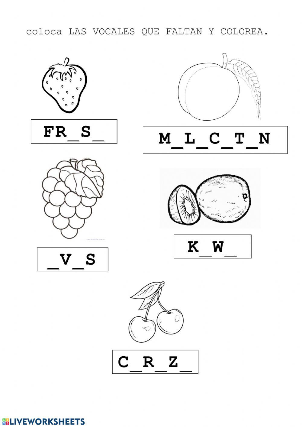 Completa las vocales