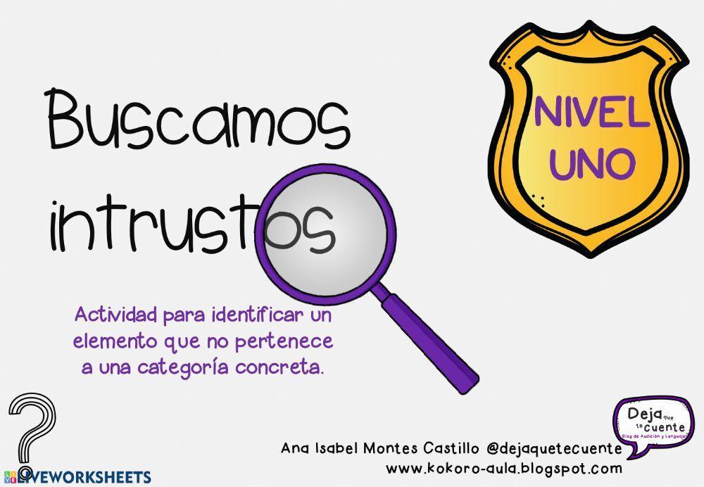 Buscamos el intruso Nivel 1