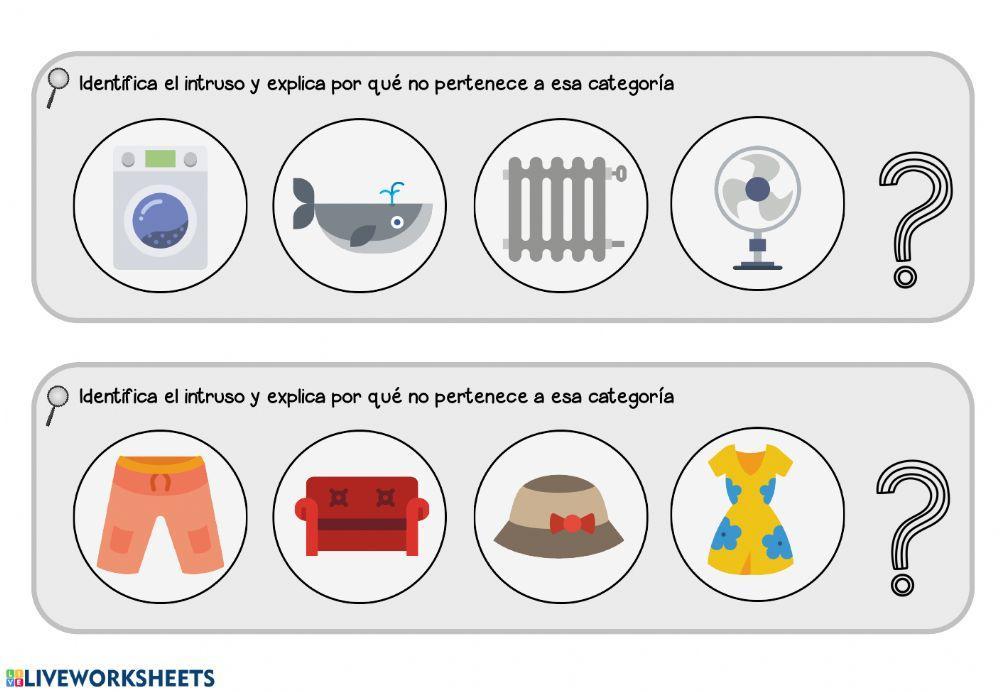 Buscamos el intruso Nivel 1