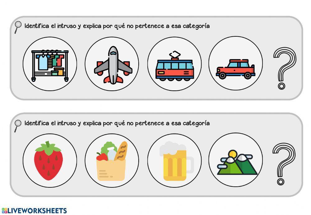 Buscamos el intruso Nivel 1