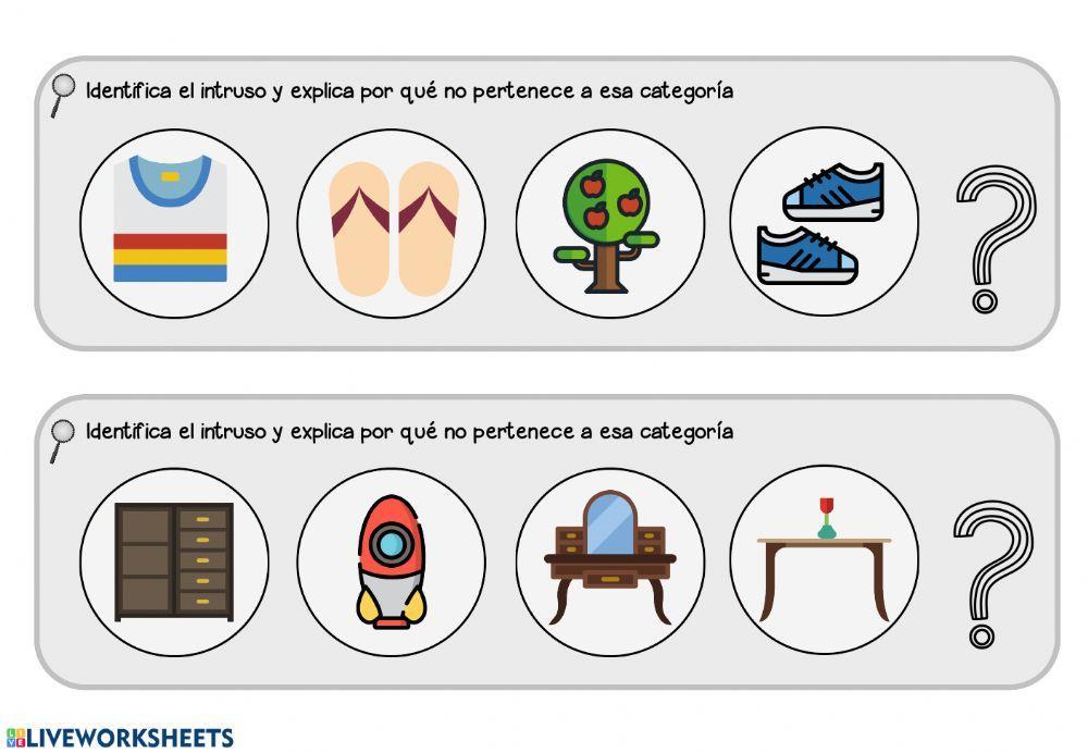 Buscamos el intruso Nivel 1