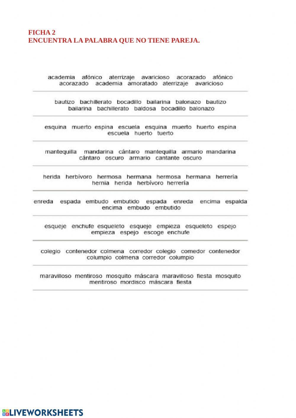 Ficha mejora velocidad lectora