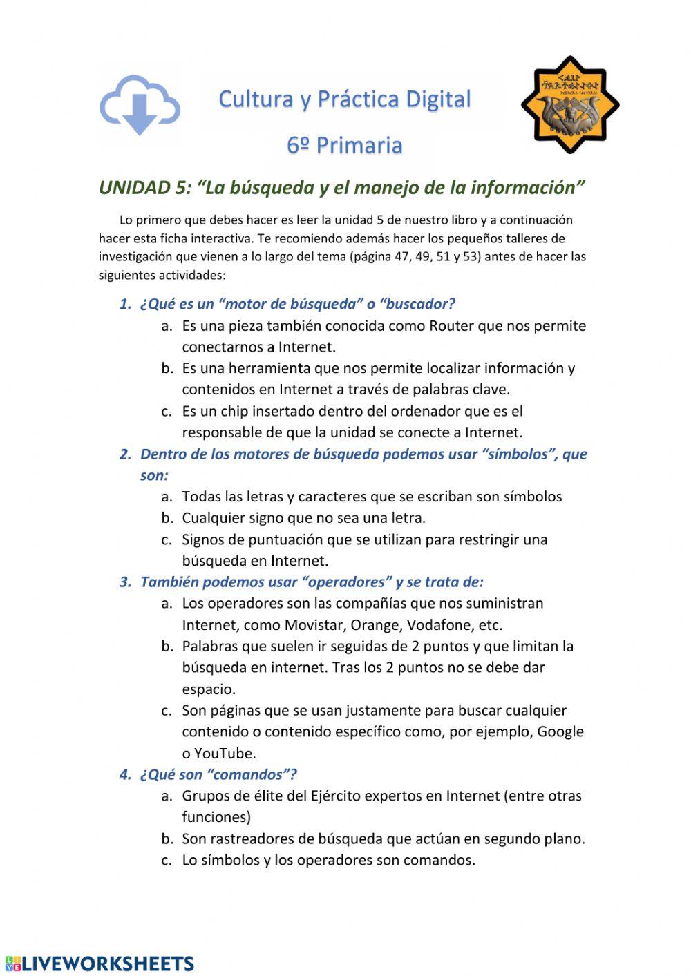 La búsqueda y el manejo de la información